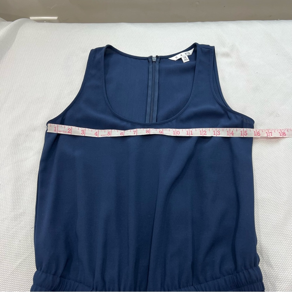 CAbi Navy Blue Sleeveless Drawstring Jumpsuit - Picture 7 of 12